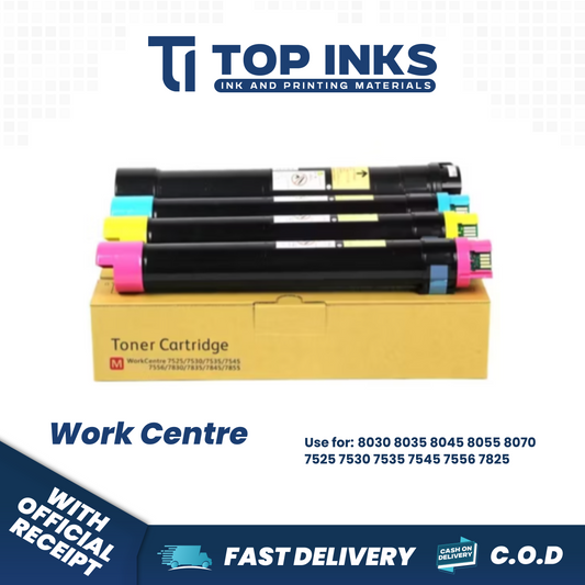 Top Inks CMYK toner cartridge for WorkCentre 8030 8035 8045 8055 8070 7525 7530 7535 7545 7556