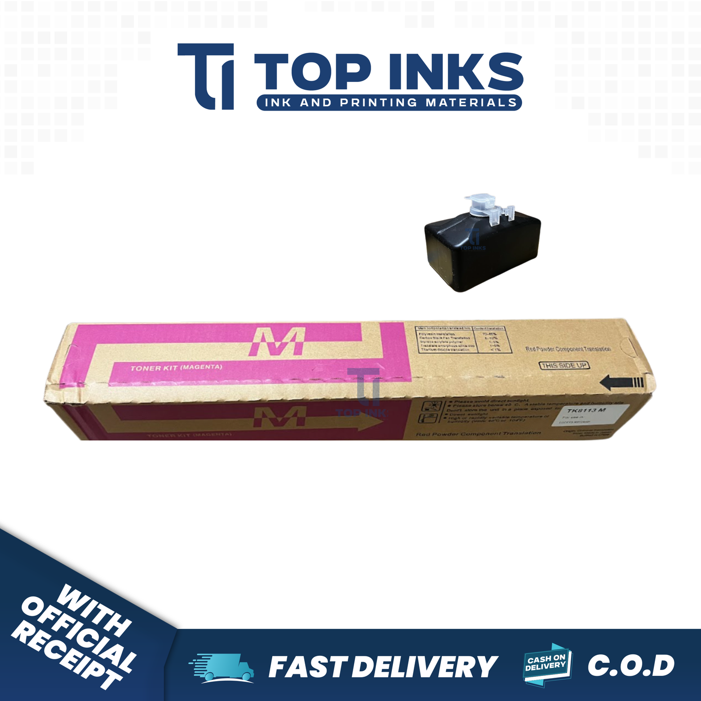 Top Inks 1PC TK8113 TK8110 TK8111 TK8115 TK8117 TK8118 TK8119 Toner Cartridge for ECOSYS M8124cidn