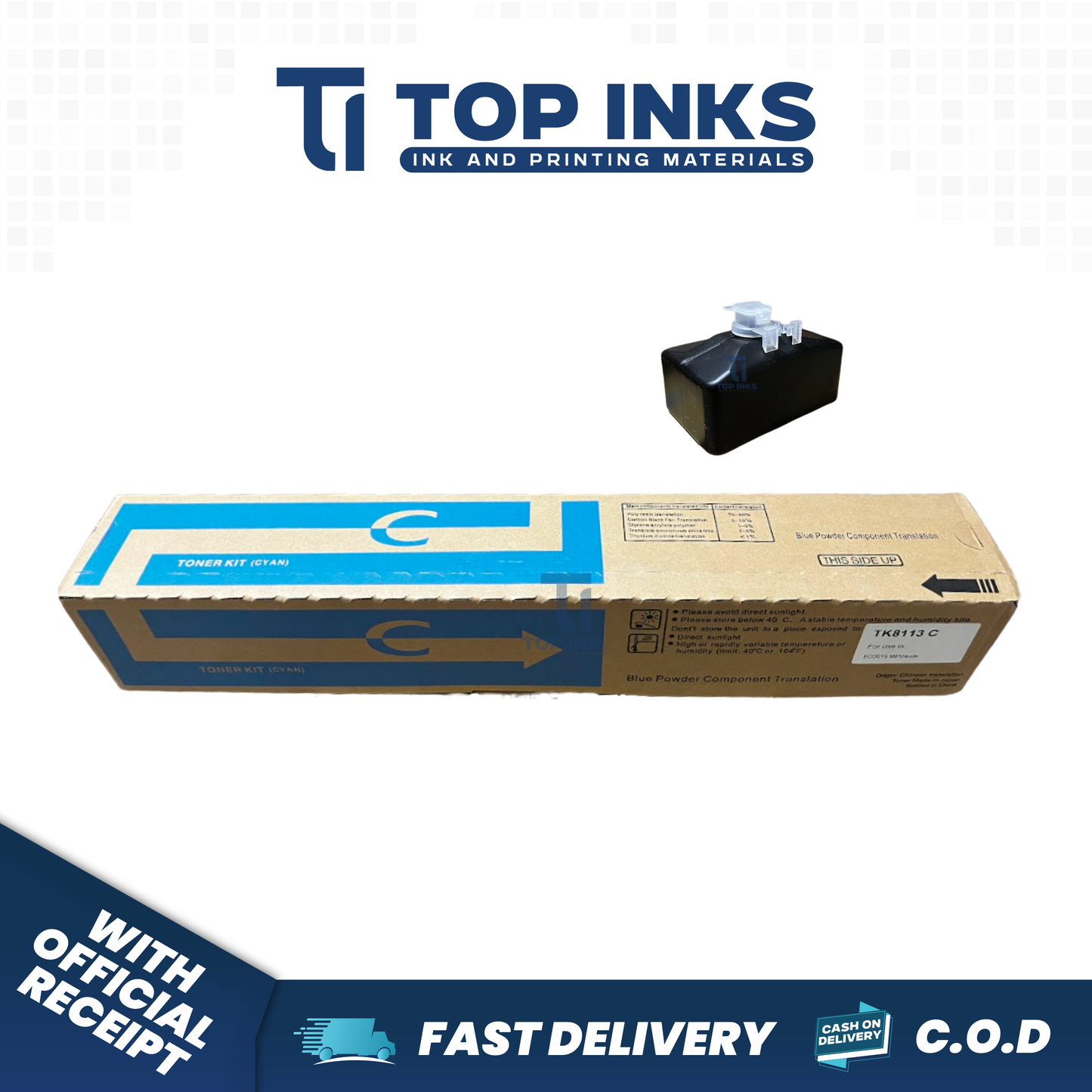Top Inks 1PC TK8113 TK8110 TK8111 TK8115 TK8117 TK8118 TK8119 Toner Cartridge for ECOSYS M8124cidn