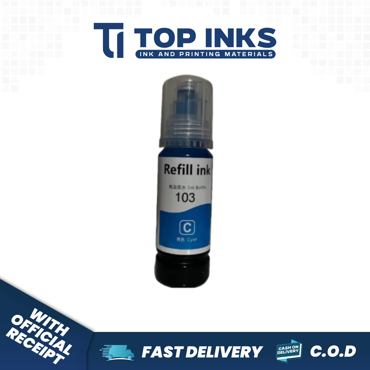 Top Inks 103 Ink 65ml for Printer L1110/3100/3101/3110/3210/3216/3150/3250/3251/5190